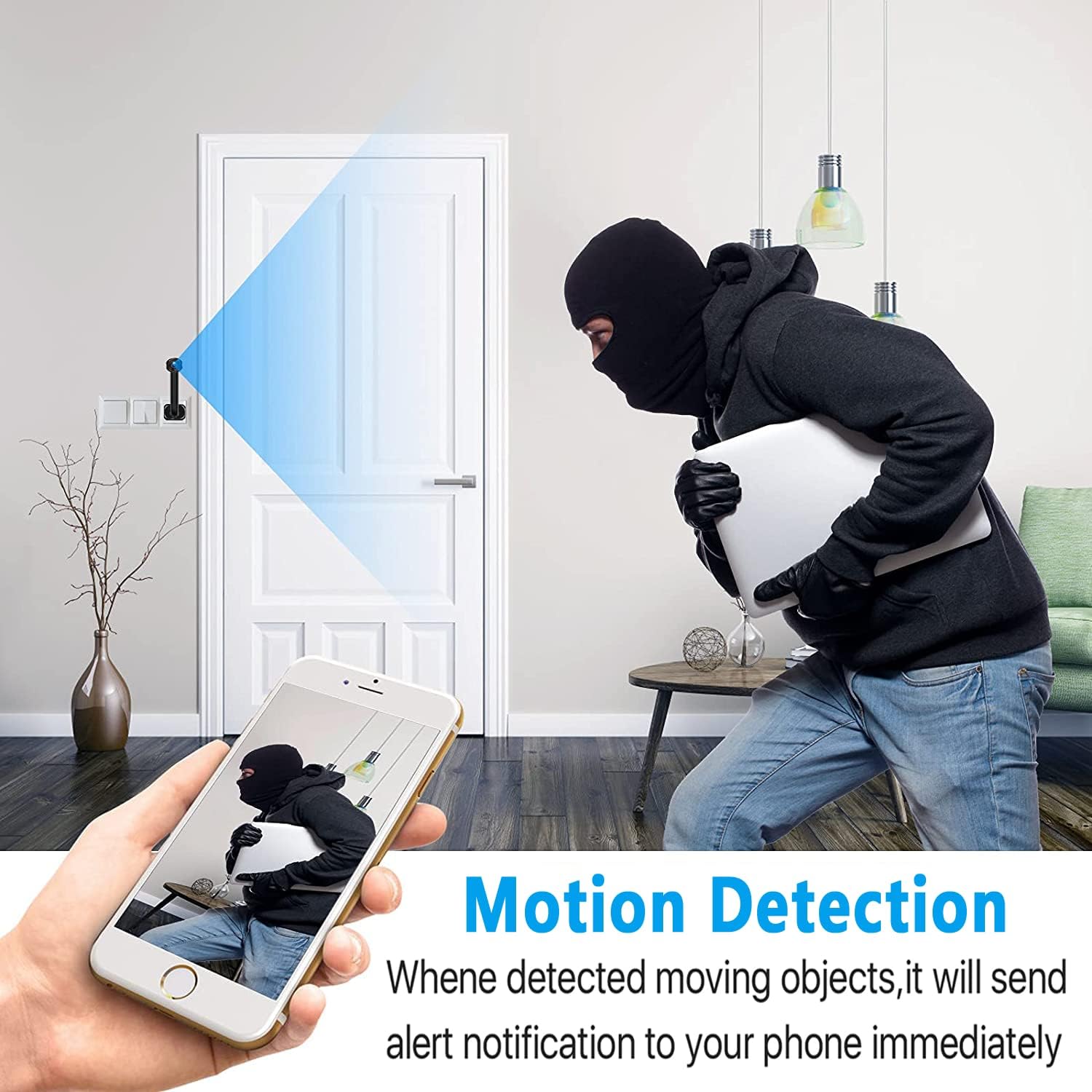 Indoor Security Camera WiFi, HD 1080P IP Camera with Motion Detection, Night Vision, Cloud Storage I80161