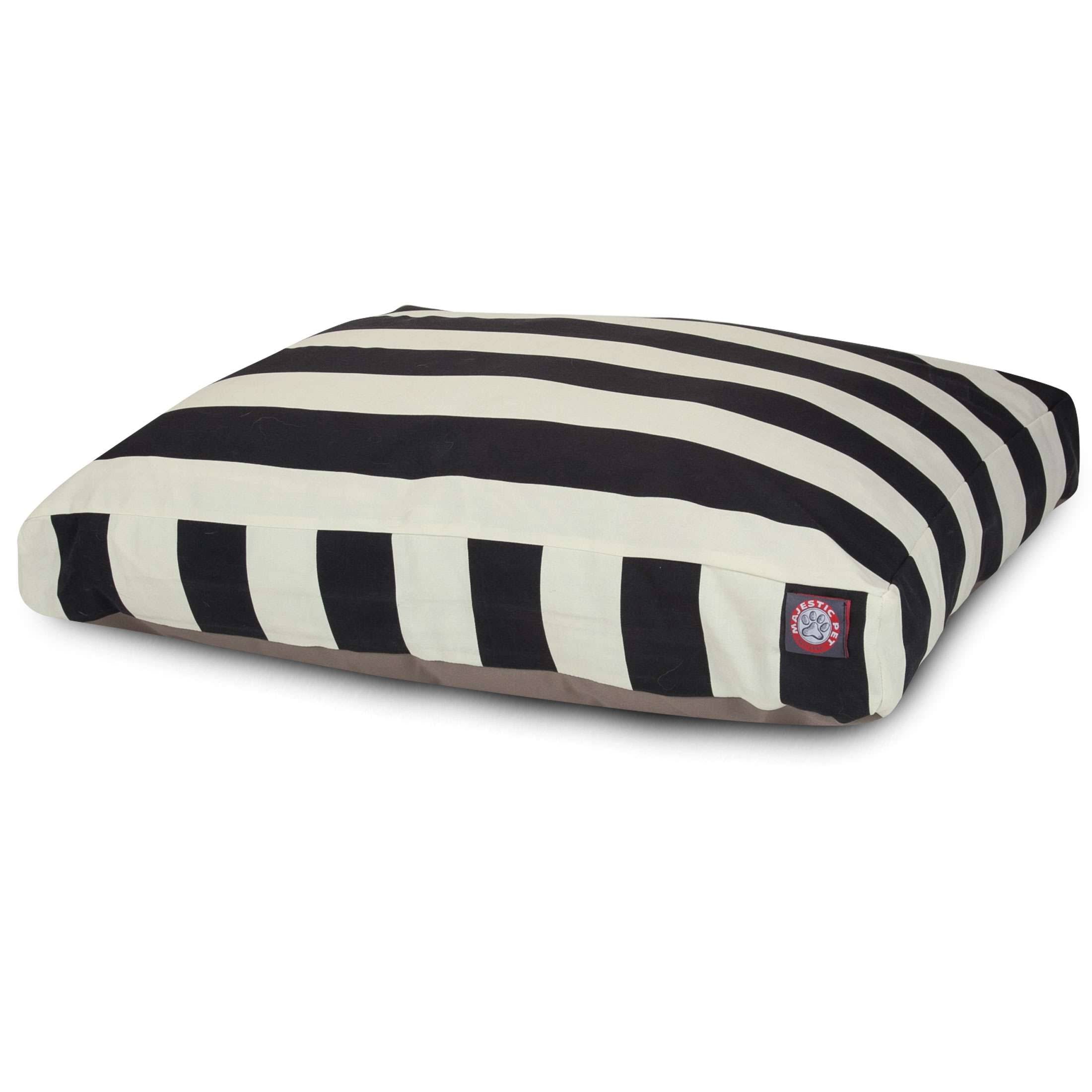 Black Rectangle Pet Bed with Removable Cover D911