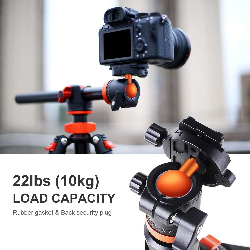 94 Inch 4 Section Aluminium Camera Tripod with 360 Degree Ball Head Quick Release Plate S2168