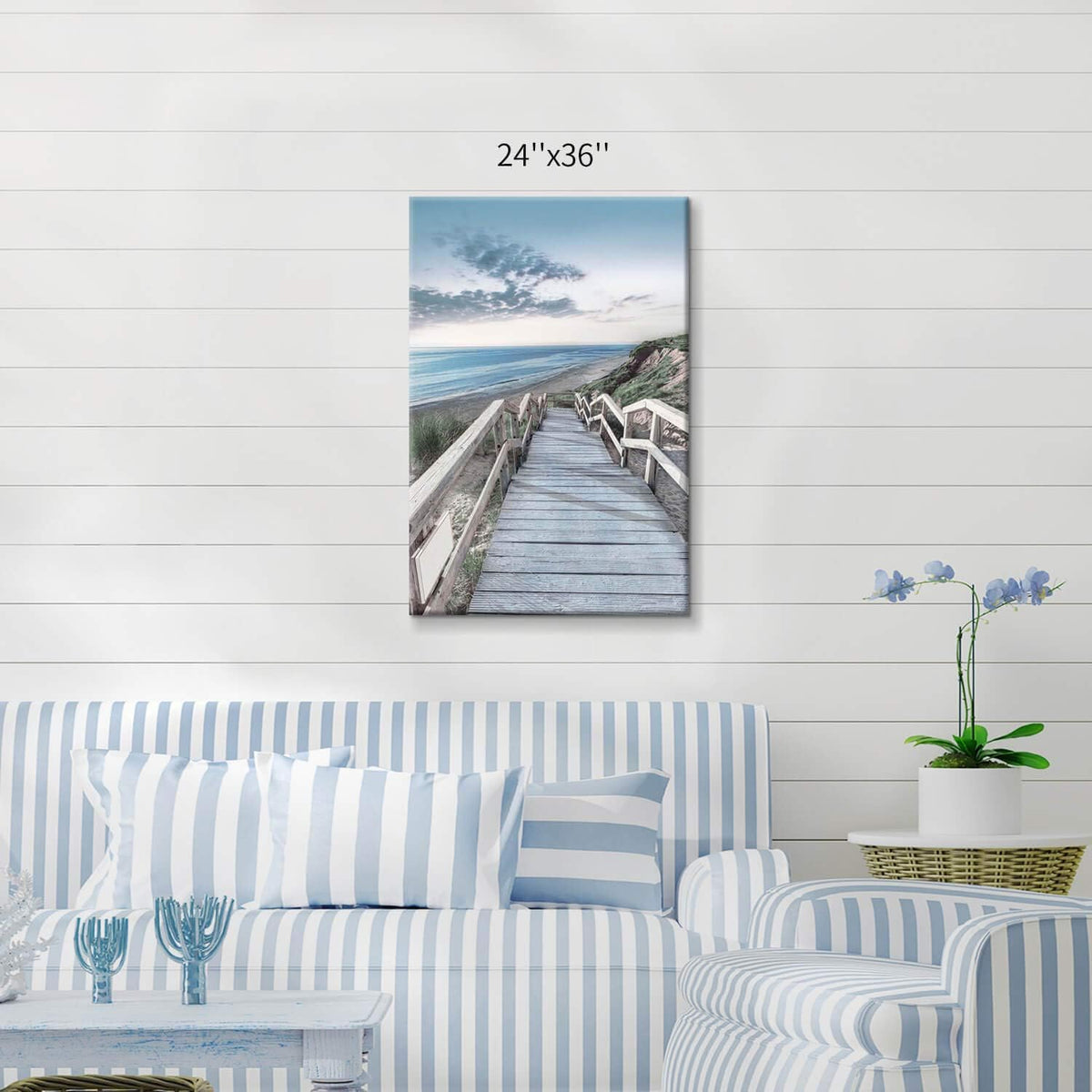 Wooden Path Wall Art on Wrapped Canvas (18''x24'') Z345