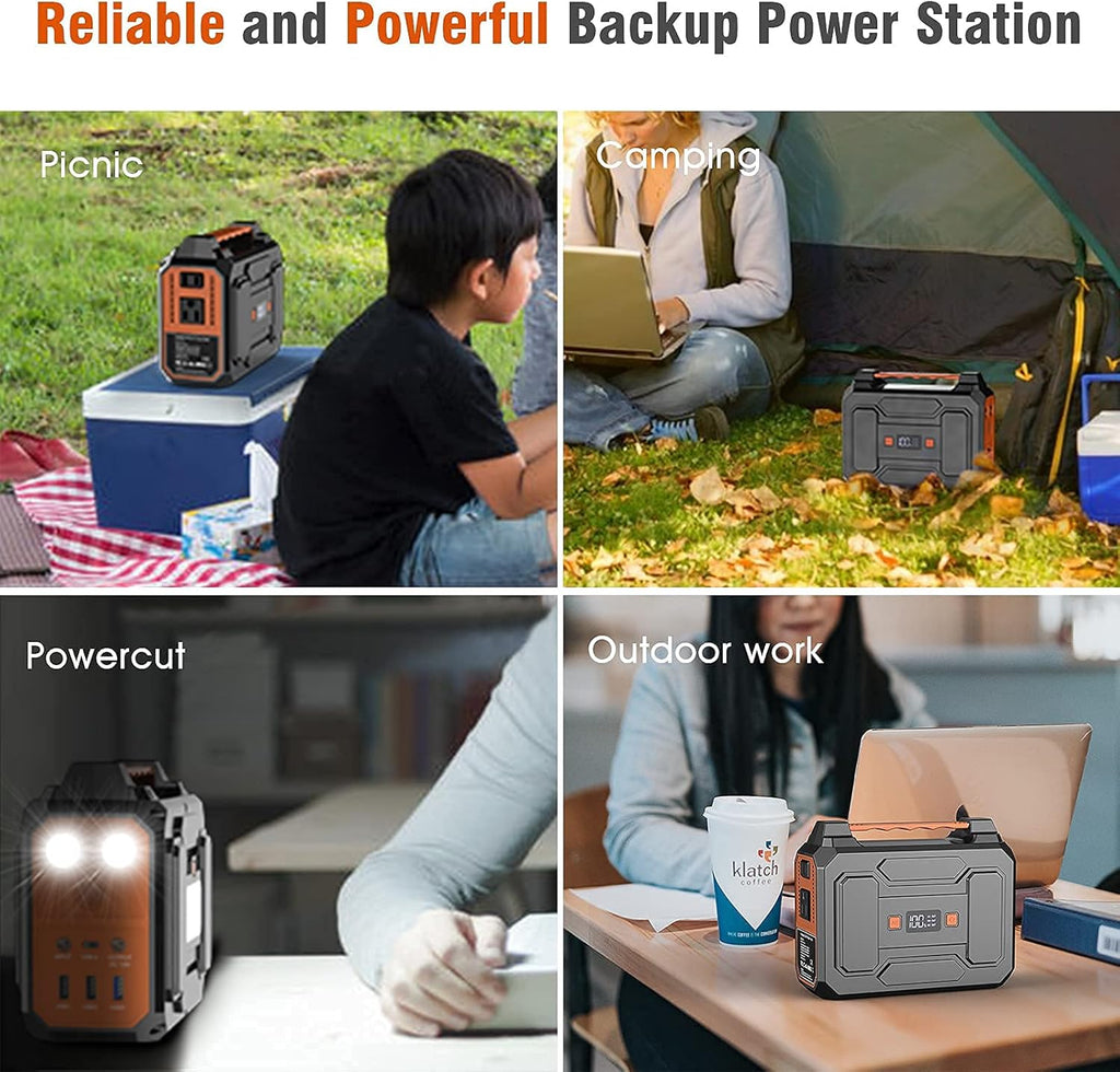 Portable Power Station 100W, 146Wh/39600mAh Lithium Battery with USB-C and AC Outlet Y246