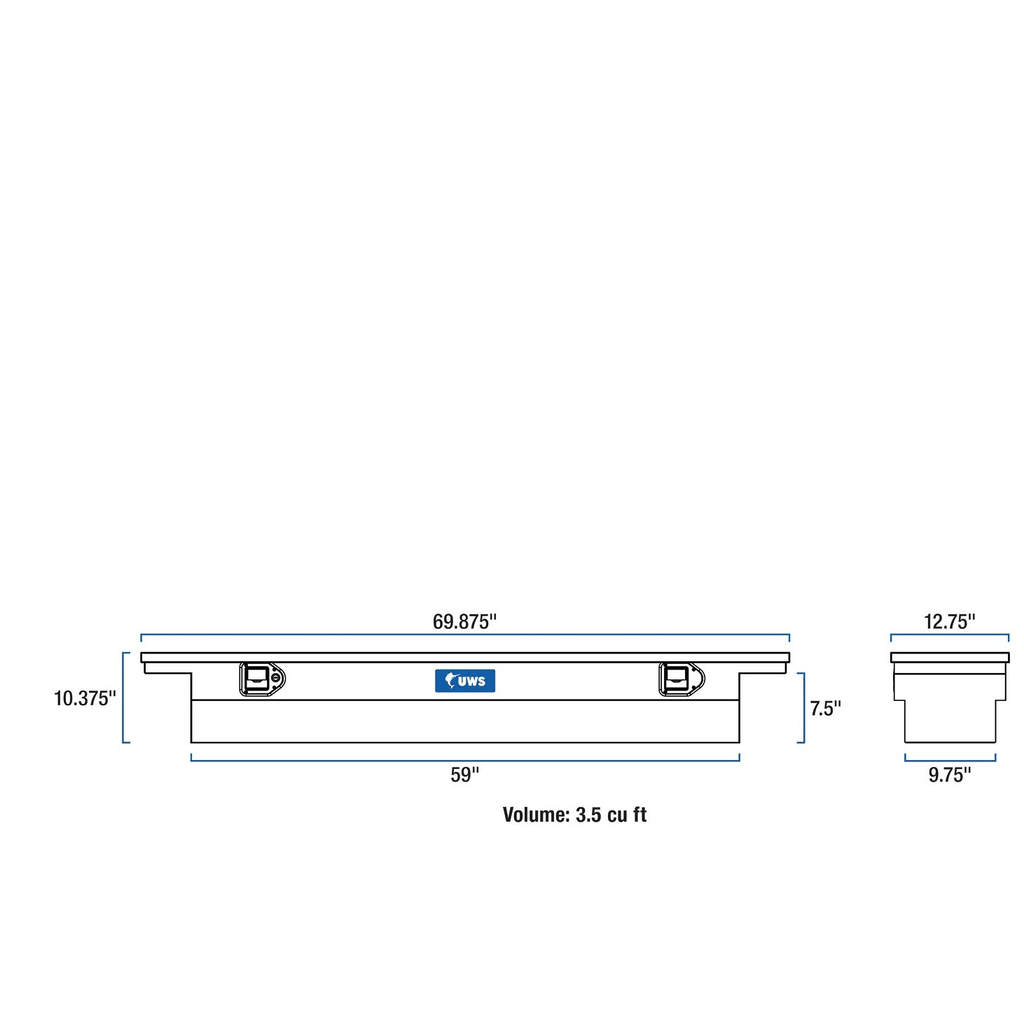 69 in. Single Lid Low Profile Crossover Tool Box J6525