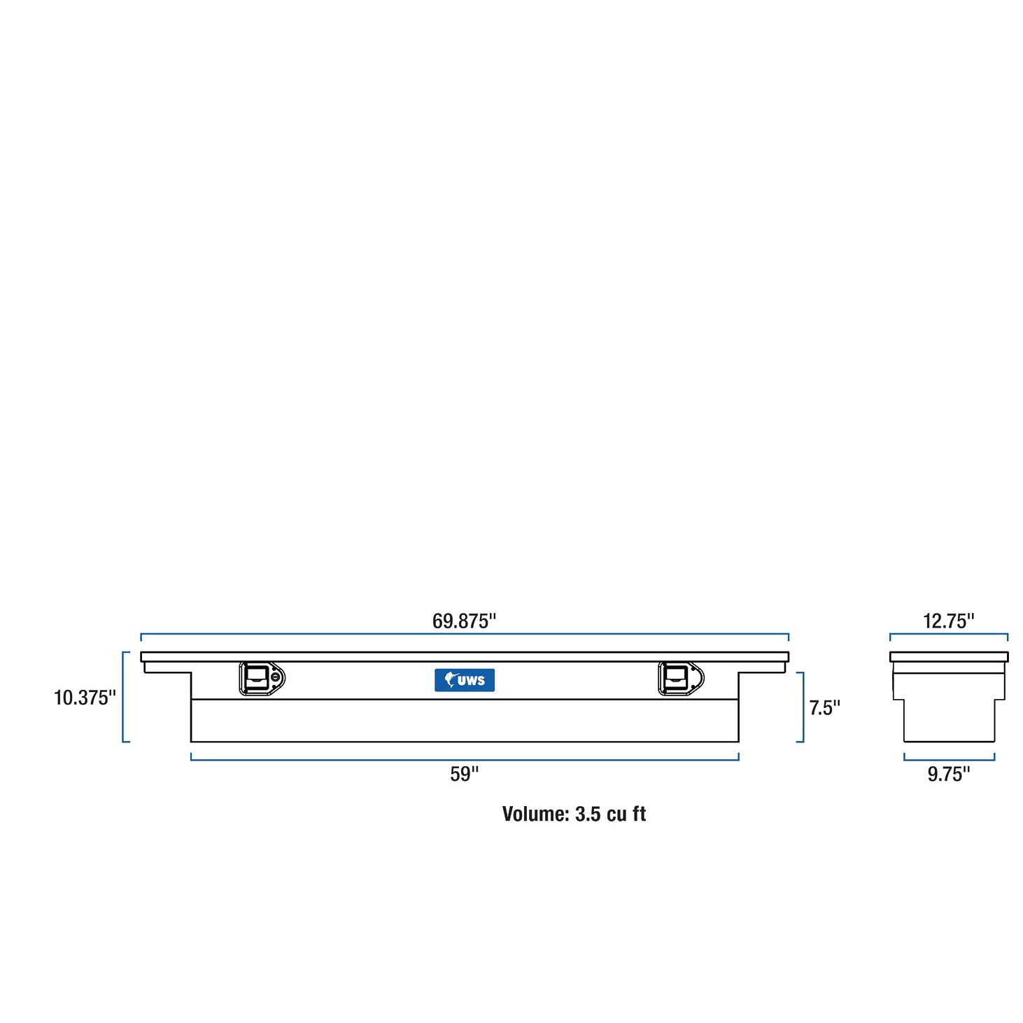 69 in. Single Lid Low Profile Crossover Tool Box J6525