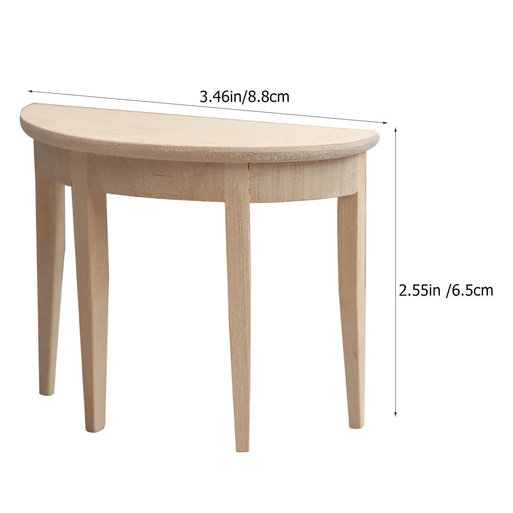 Miniature Wooden Desk Table Figurines D29119