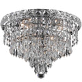 4-Light Chrome Crystal Flush Mount X2517