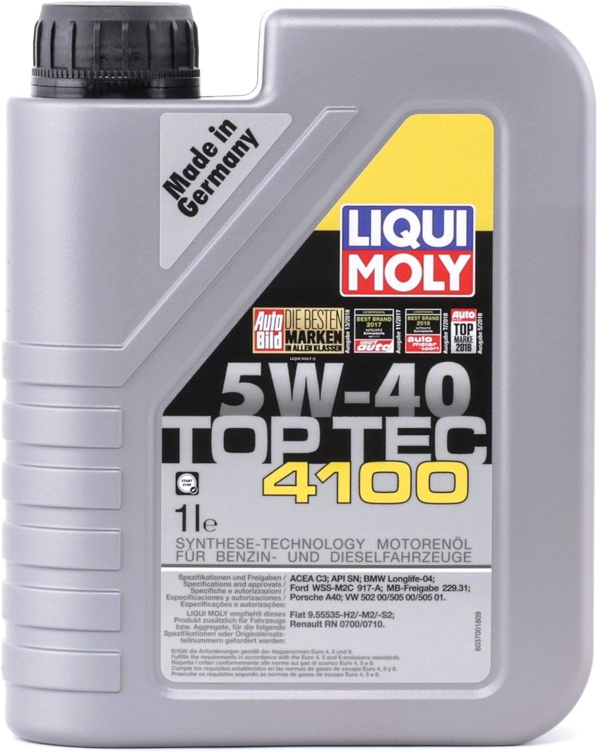 5W-40 Low Ash Synthetic Motor Oil - 5 Liters Pack of 2 A631643