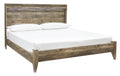 Brown King Panel Bed B4973