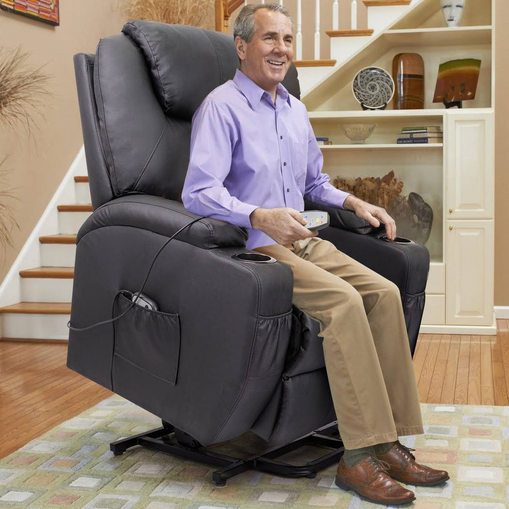 Black Power Lift Recliner with Massage and HEAT Y632