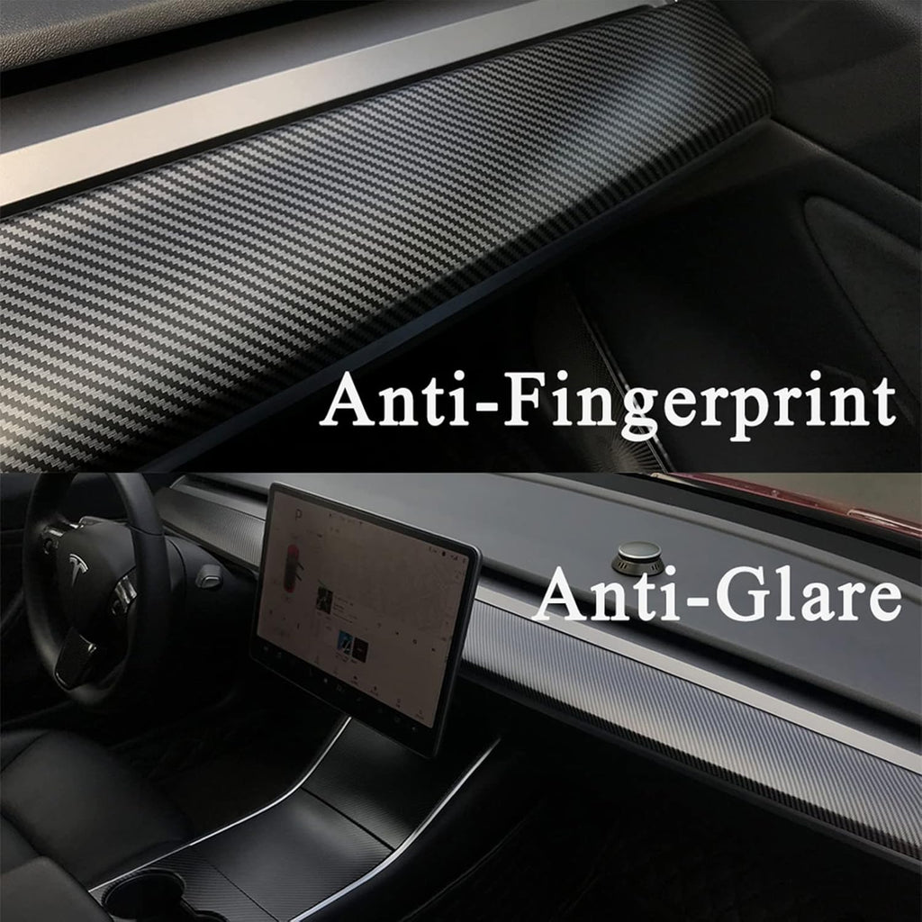 ABS Matte Carbon Fiber Pattern Dash Cover Wrap Pack of 2 E52891