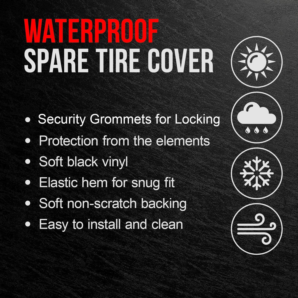 Black Tire Covers 28 Inch L10942