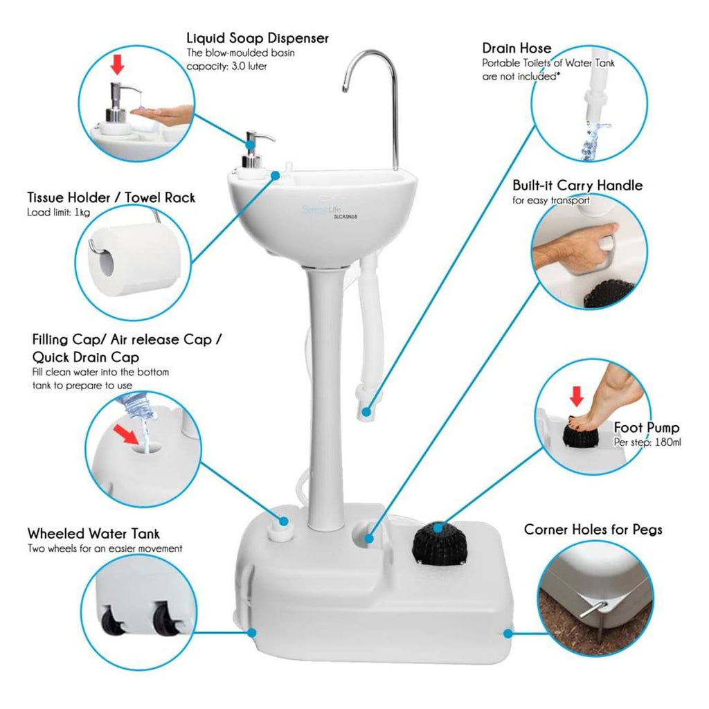 Portable Hand Wash Sink Stand (2 Pack) Z26785