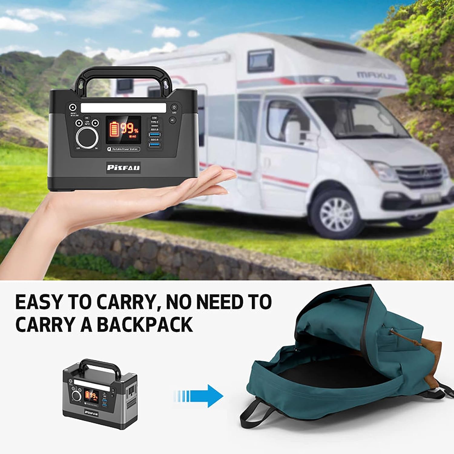 135Wh Portable Power Station Solar Generator Lithium Battery with AC Outlet X304
