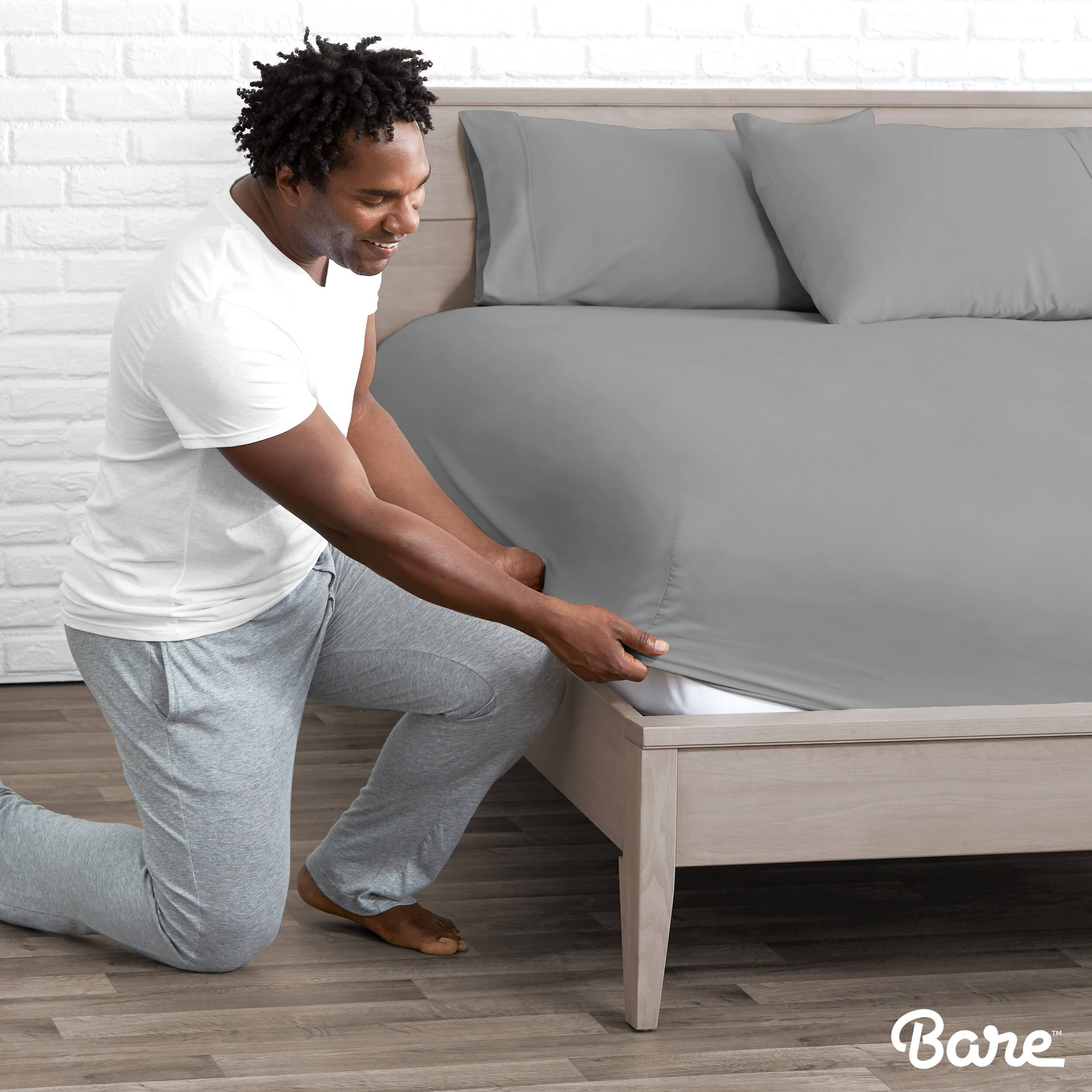 5-Pack Microfiber Fitted Bottom Sheets, Deep Pocket - Split King - Taupe P95002