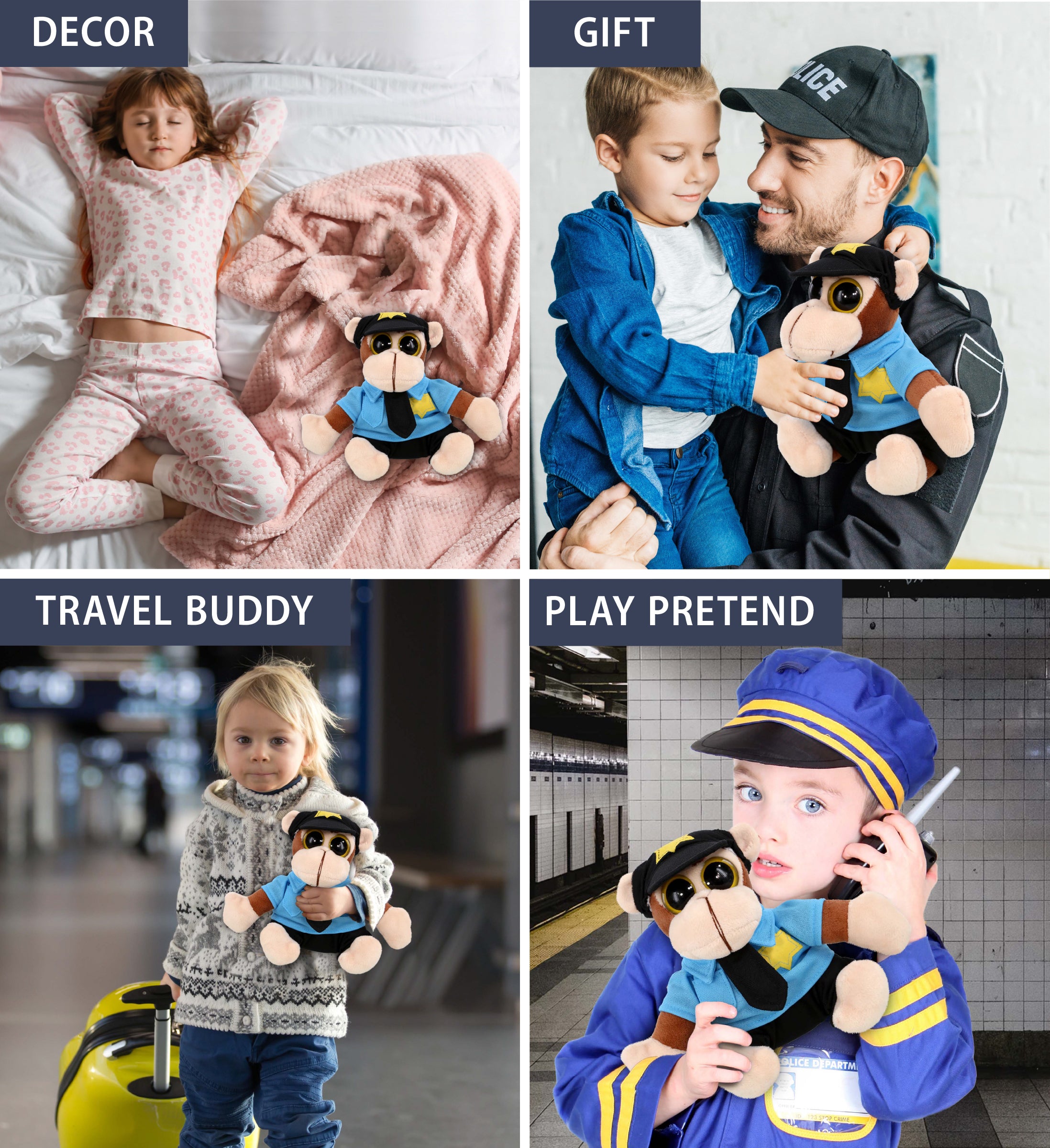6 Inches Police Officer Plush Toy T453