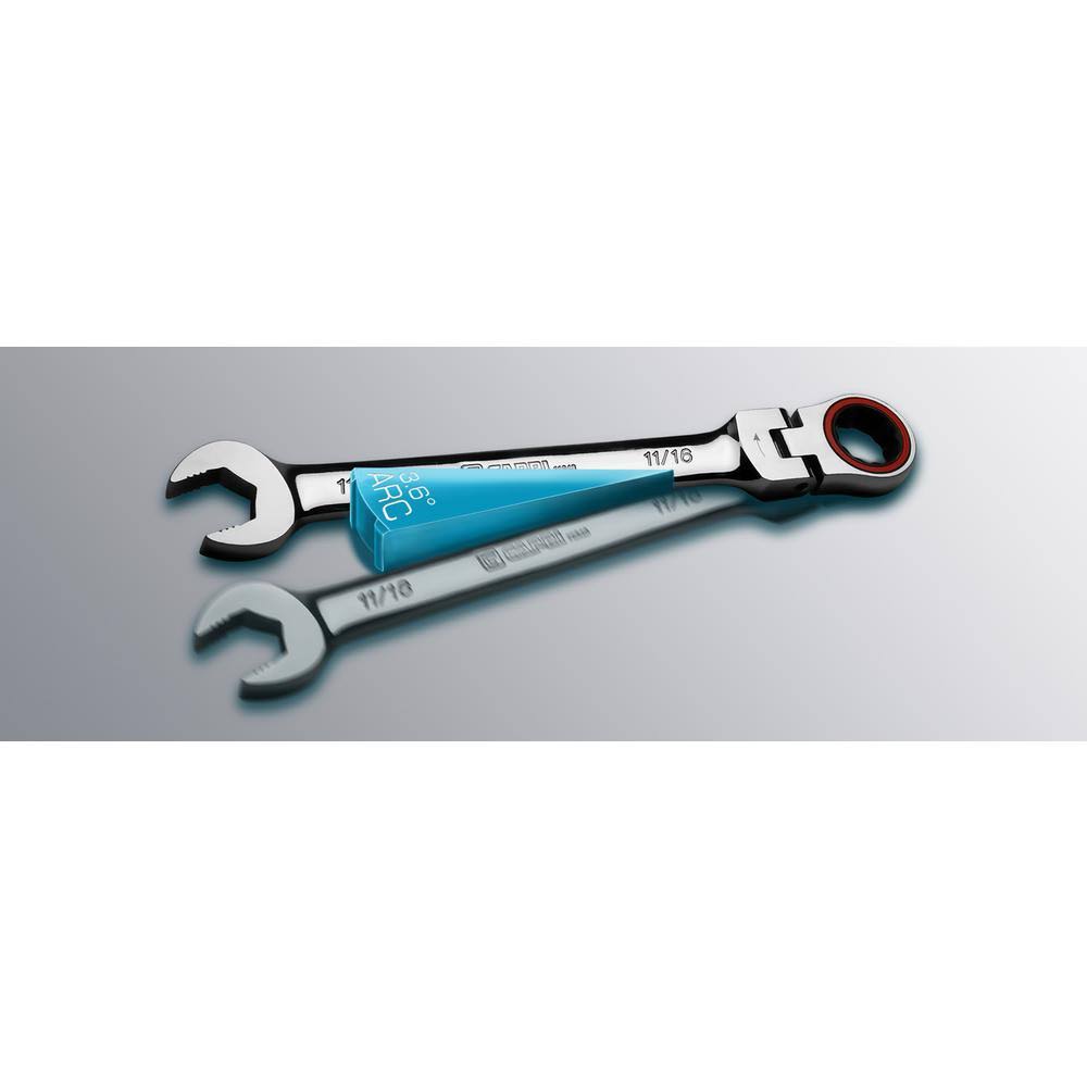 100-Tooth Metric Flex-Head Ratcheting Combination Wrench Set (7-Piece) P40410