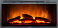 Black Wall Mounted Electric Fireplace 36 Inches with Remote V6423