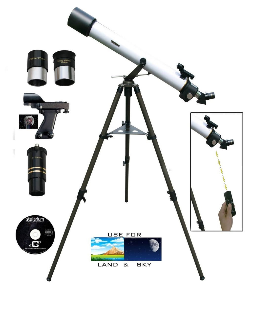 Refractor Telescope with Tripod - 72mm - 2 Pack Z971590