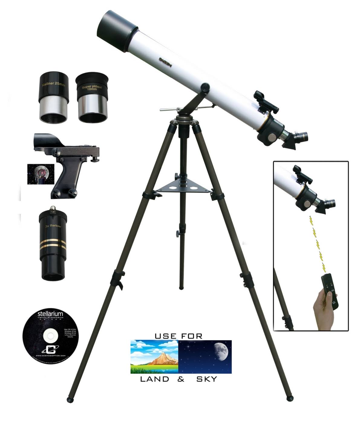 Refractor Telescope with Tripod - 72mm - 2 Pack Z971590