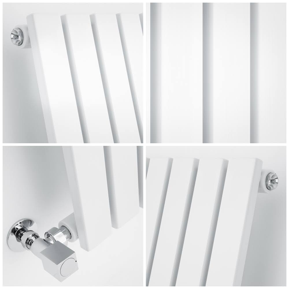 White Horizontal Flat Panel Radiator B6608