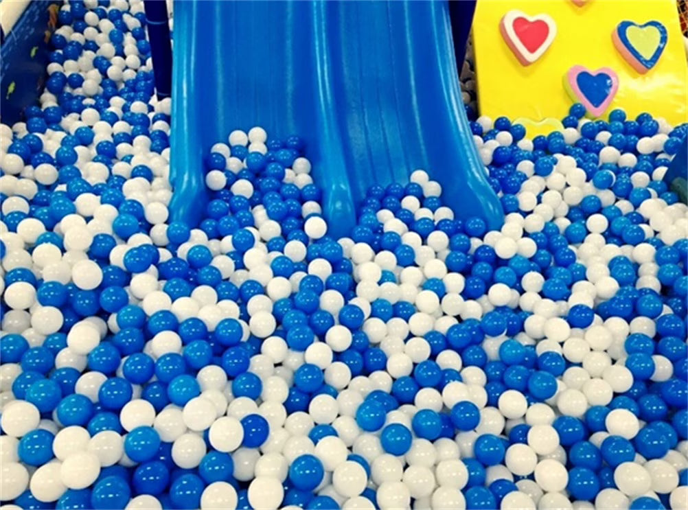 10pcs White Blue Soft Plastic Ocean Ball Baby Swim Pit Toy 7cm D9924