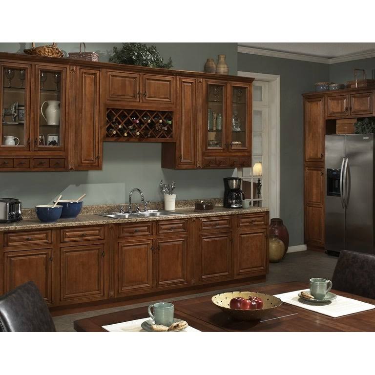 Burnt Cinnamon Double Door Kitchen Wall Cabinet E66278