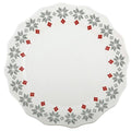 36-Piece 100% Melamine Salad Plates Christmas Collection-Grey Holly Shatter-Proof Chip-Resistant G201