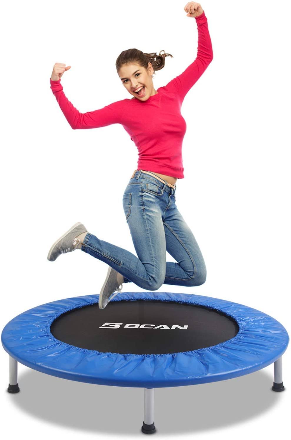 Foldable Mini Trampoline with Safety Pad V85257