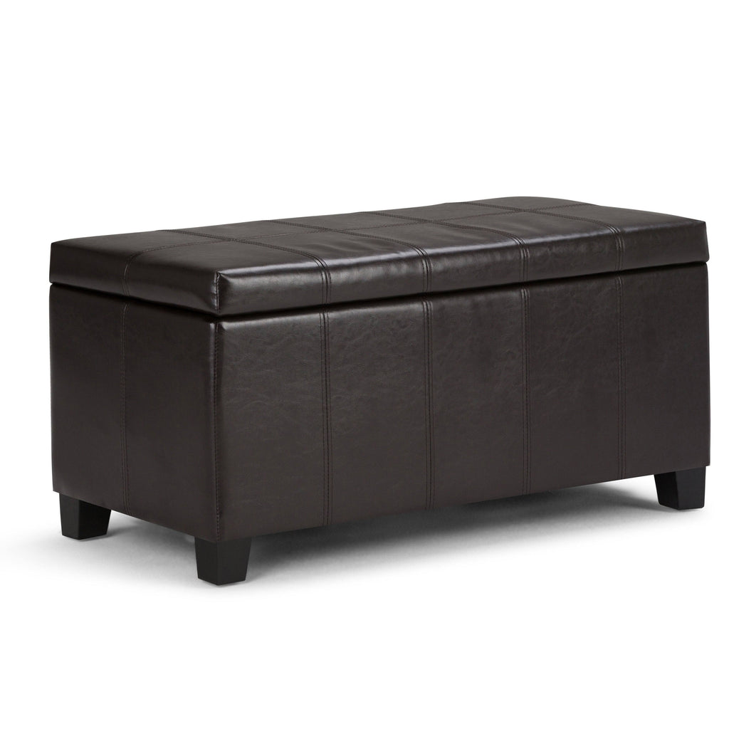 Black Storage Ottoman Bench O135299
