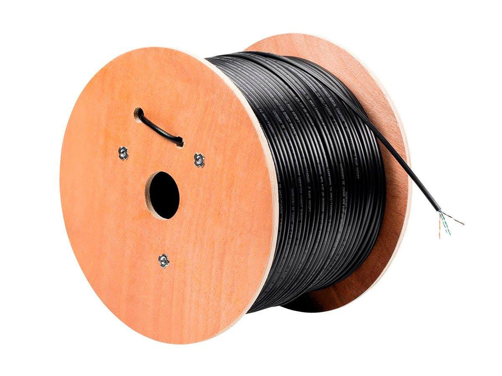 1000ft Cat5e Bulk Bare Copper STP 24AWG Outdoor Direct Burial Solid Cable L507