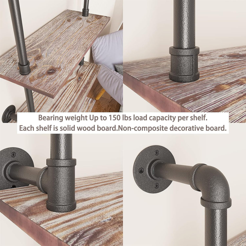 6 Tier Solid Wood Ladder Shelf Q9582