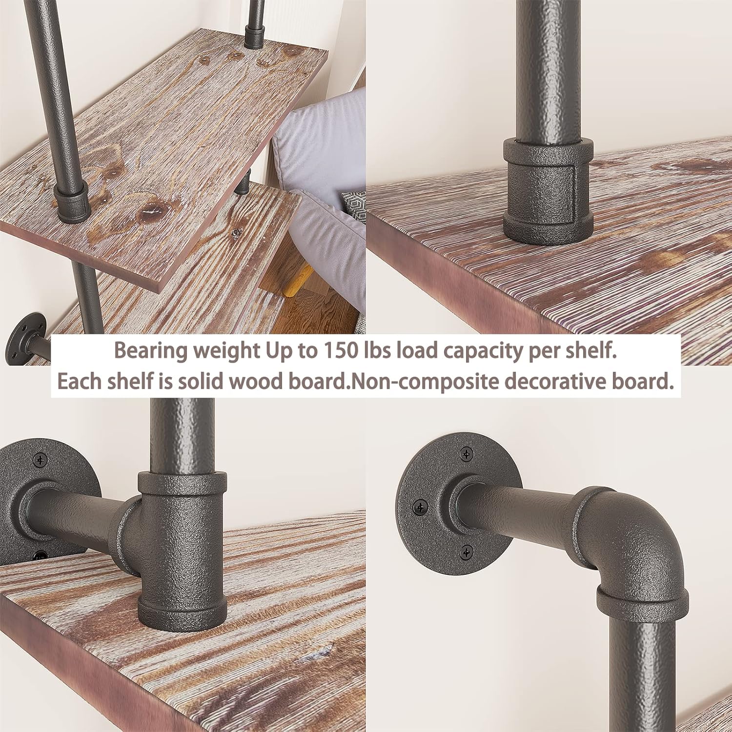 6 Tier Solid Wood Ladder Shelf Q9582