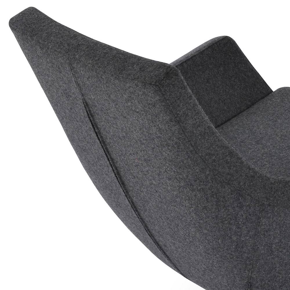 Black Leatherette Arm Chair with Chrome Wire Base P229100