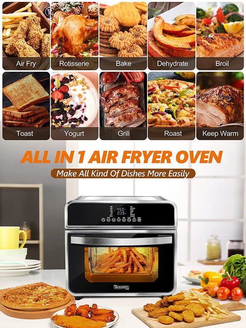 15-In-1 16 Quart Air Fryer Toaster Oven with 7 Accessories B502