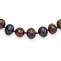 Sterling Silver Black Cultured Pearl Necklace S416