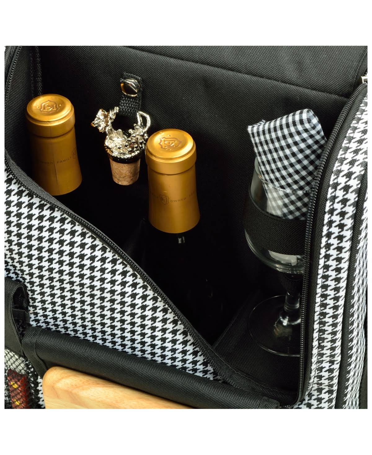 Bordeaux Wine & Cheese Cooler Bag with Glass Wine Glasses S629935