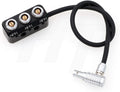 Right Angle Male 2 Pin to 3 x 2-pin Female Power Splitter Cable Box, 1 to 3 Triple Pack of 2 Y139