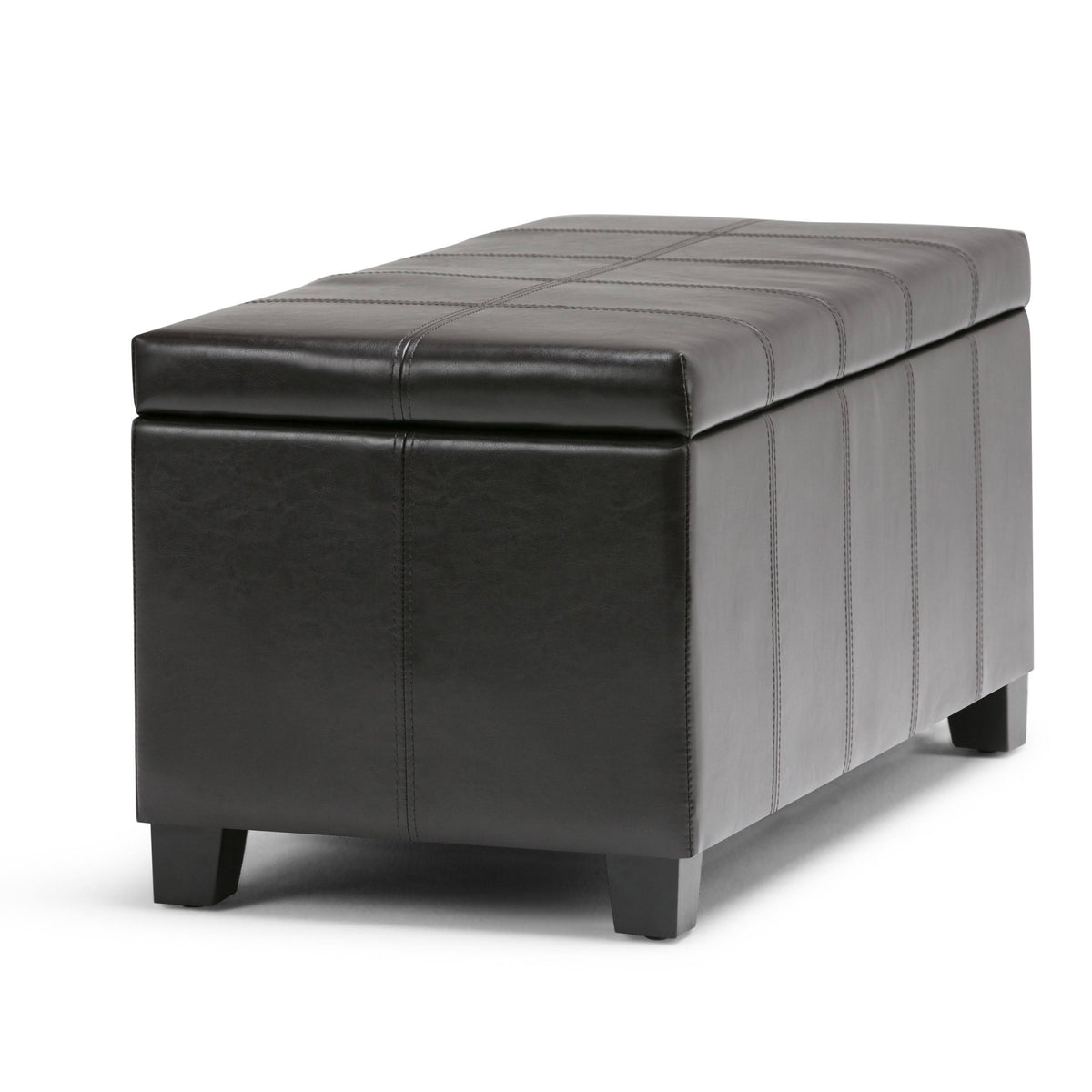 Black Storage Ottoman Bench O135299