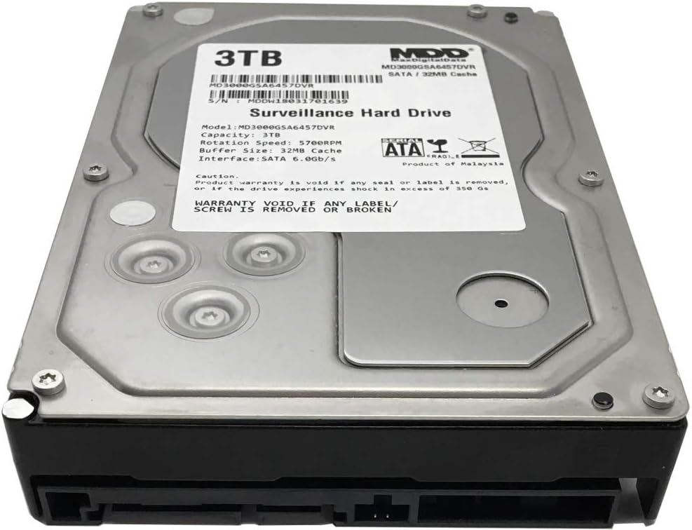 3TB 32MB Cache 5700PM SATA 6.0Gb/s 3.5" Internal Surveillance DVR Hard Drive Pack of 2 B850155