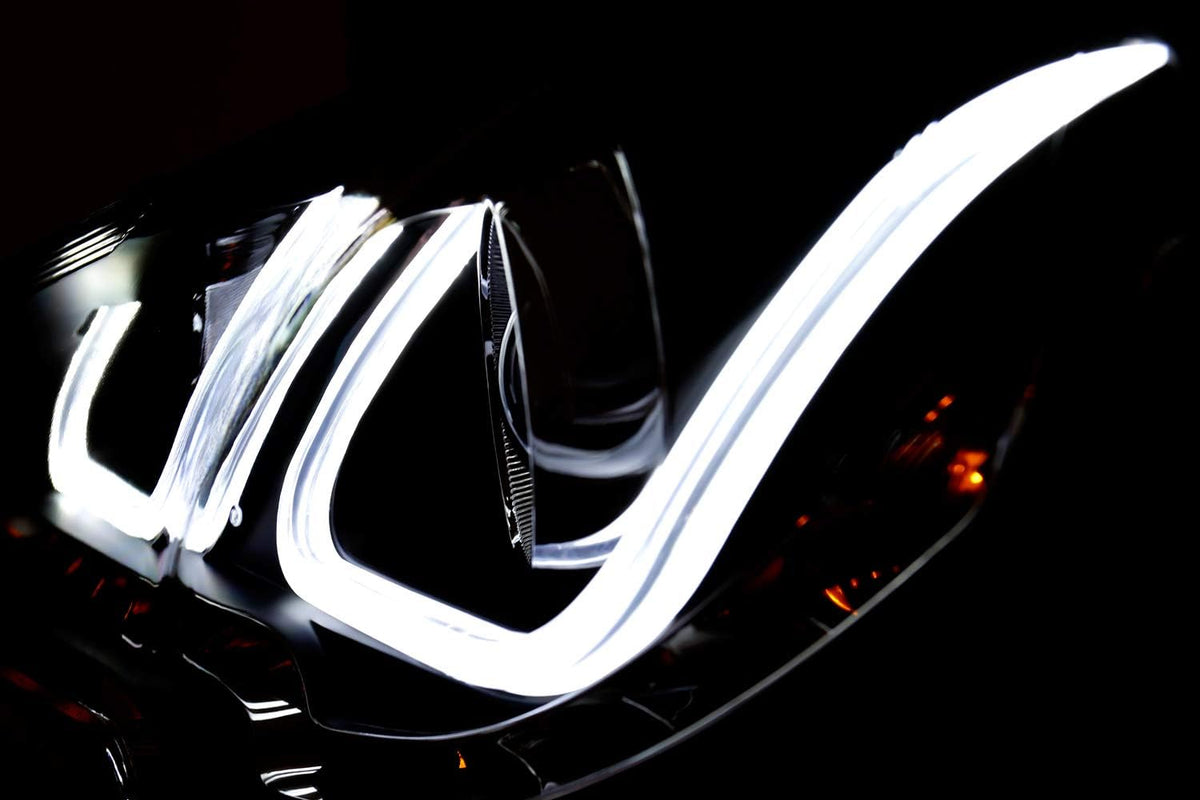 Black Dual LED Bar Projector Headlights R884