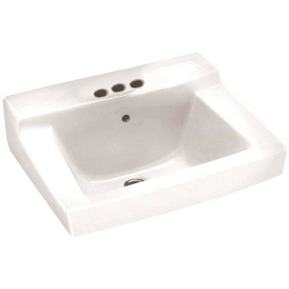 White Wall-Mount Sink H358