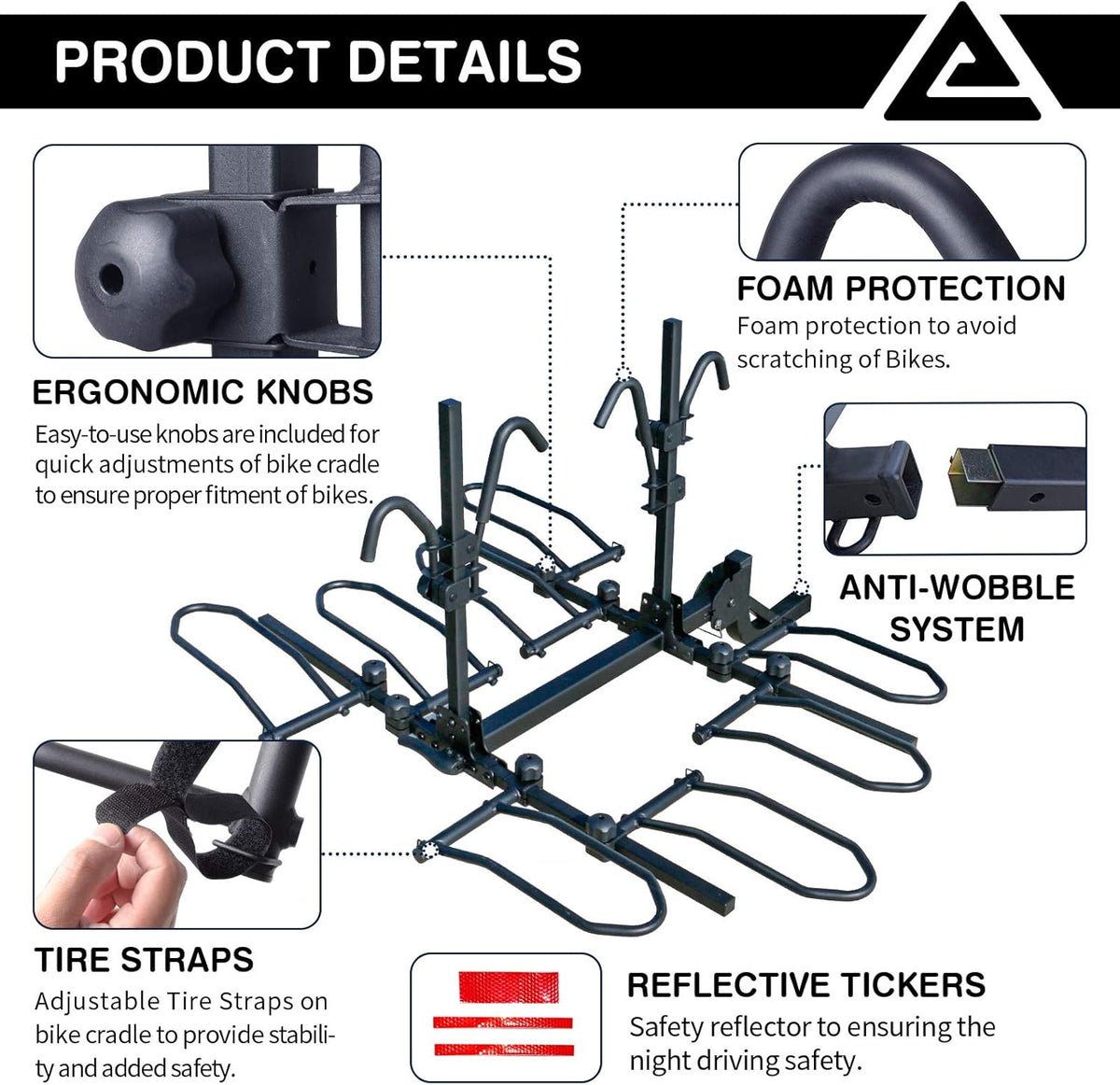 2-Bike Platform Style Hitch Mount Bike Rack V846144