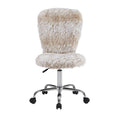 Faux Flokati Armless Office Chair Snow Leopard N144