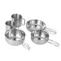 5pcs Stainless Steel Camping Cookware Set Y986