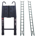 20.3ft Aluminum Telescoping Ladder with 2 Detachable Hook Extension Ladder C79545