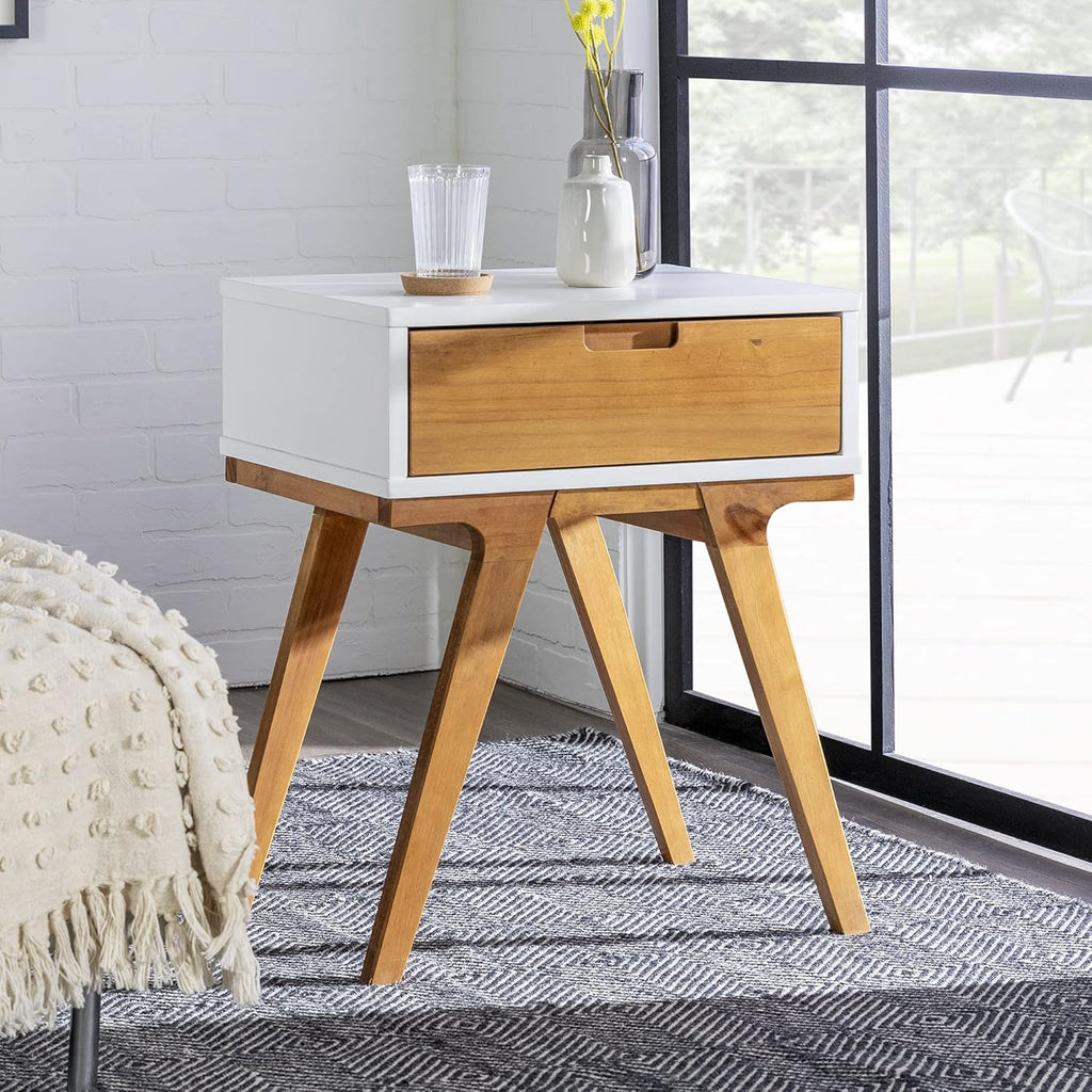 Caramel 2-Piece 2-Drawer Solid Wood Nightstand Set Q643