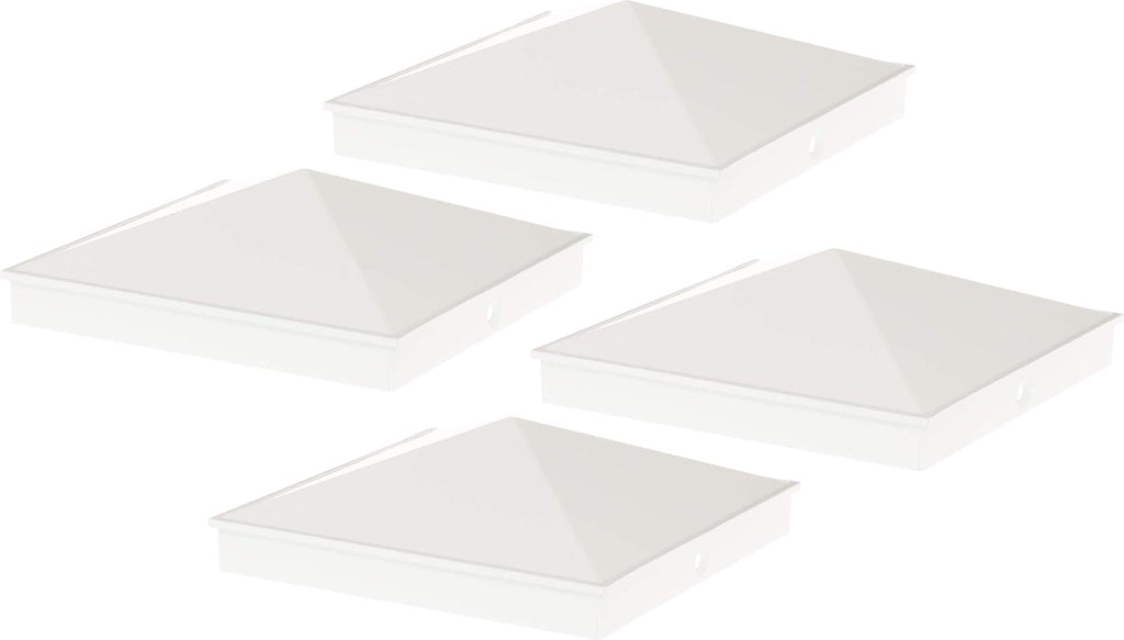 Black 8 Pack Aluminum Pyramid Post Cap Cover J345