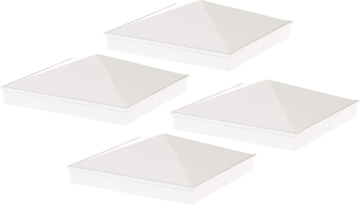 Black 8 Pack Aluminum Pyramid Post Cap Cover J345