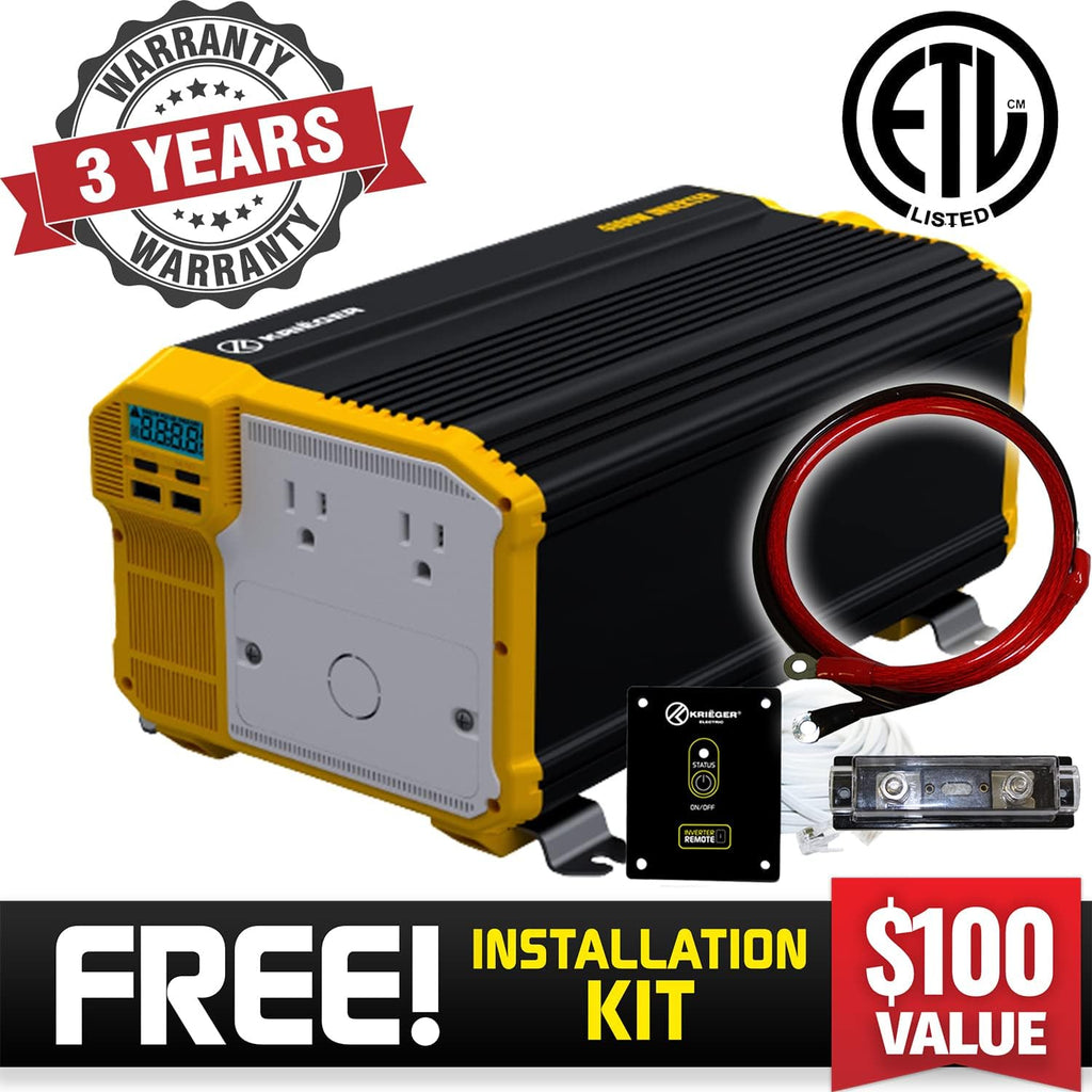 2000 Watt 12V Pure Sine Power Inverter Dual USB & AC Outlets A891