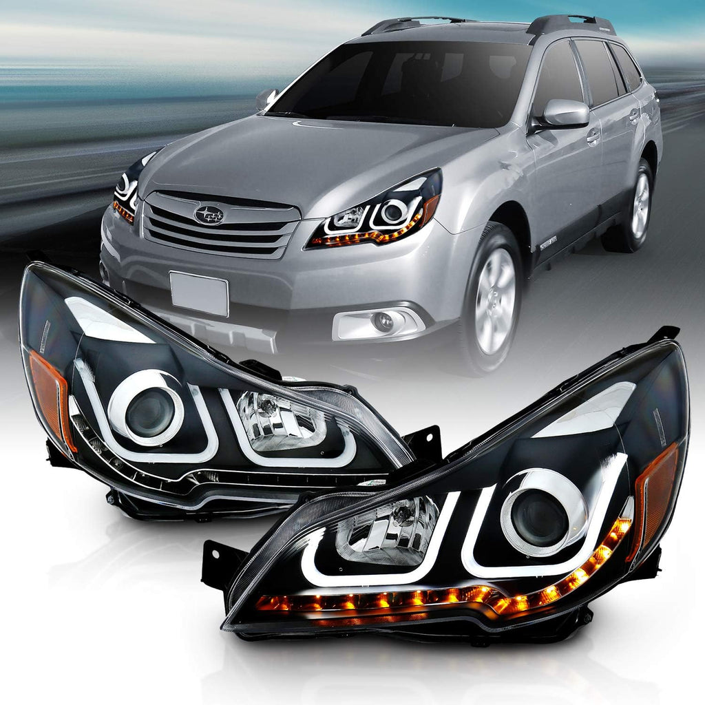 Black Dual LED Bar Projector Headlights R884