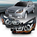 Black Dual LED Bar Projector Headlights R884